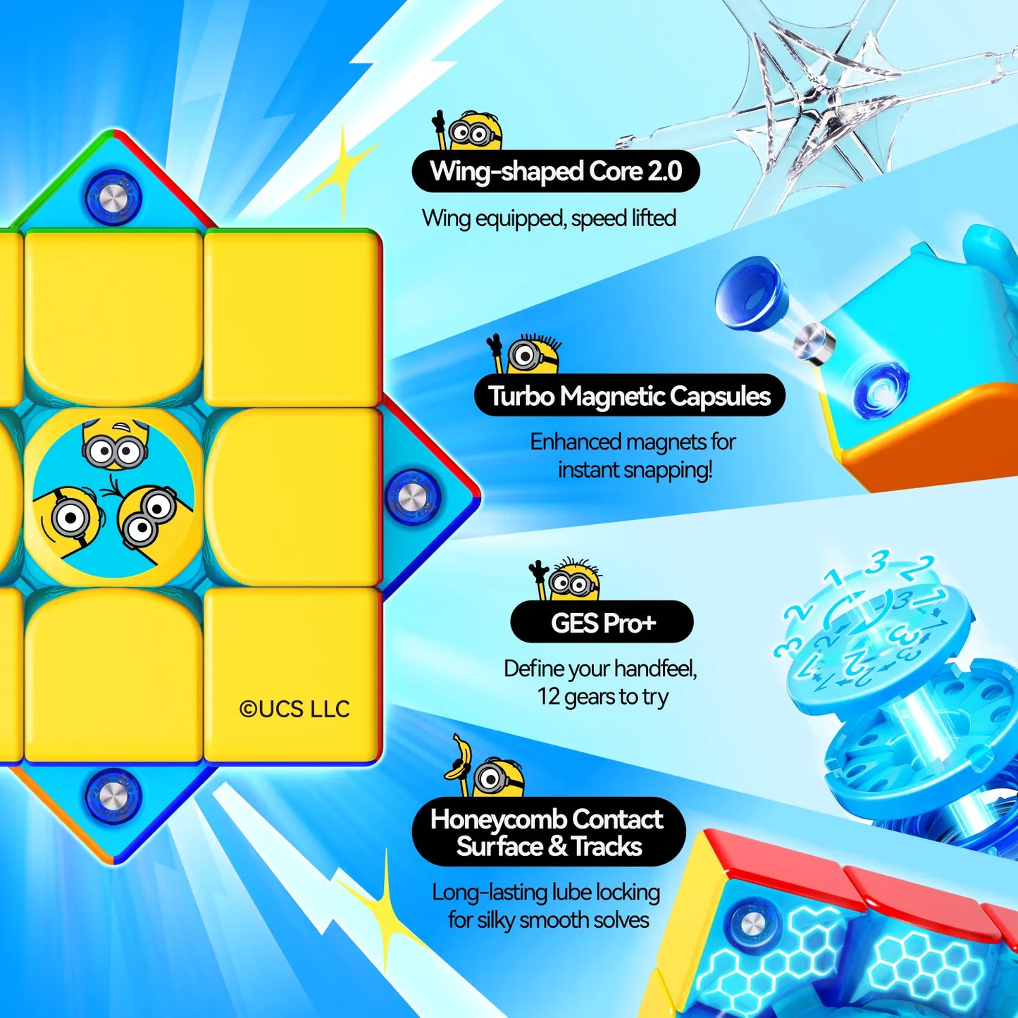 GAN356 M e Minions 3x3 GAN 356 ME (Frosted)