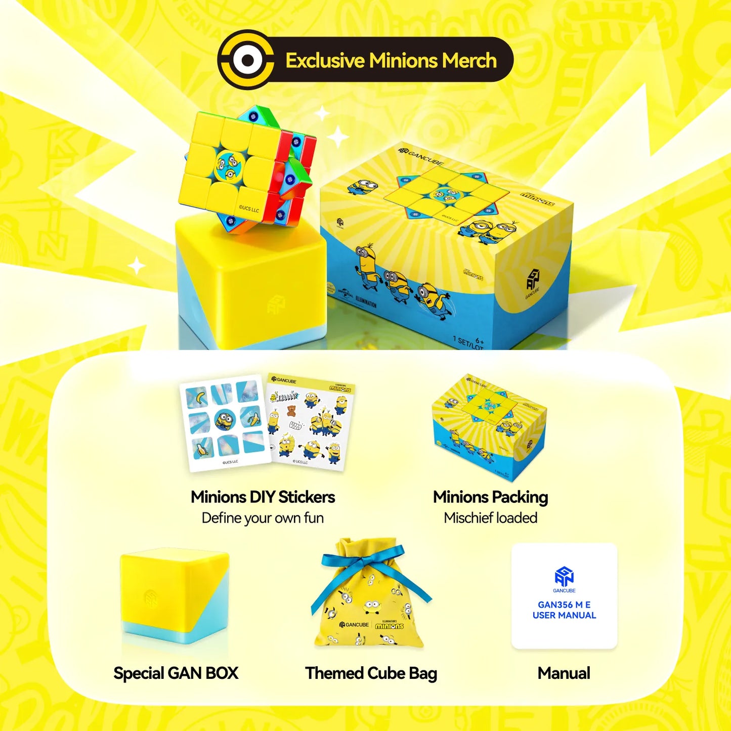 GAN356 M e Minions 3x3 GAN 356 ME (Frosted)