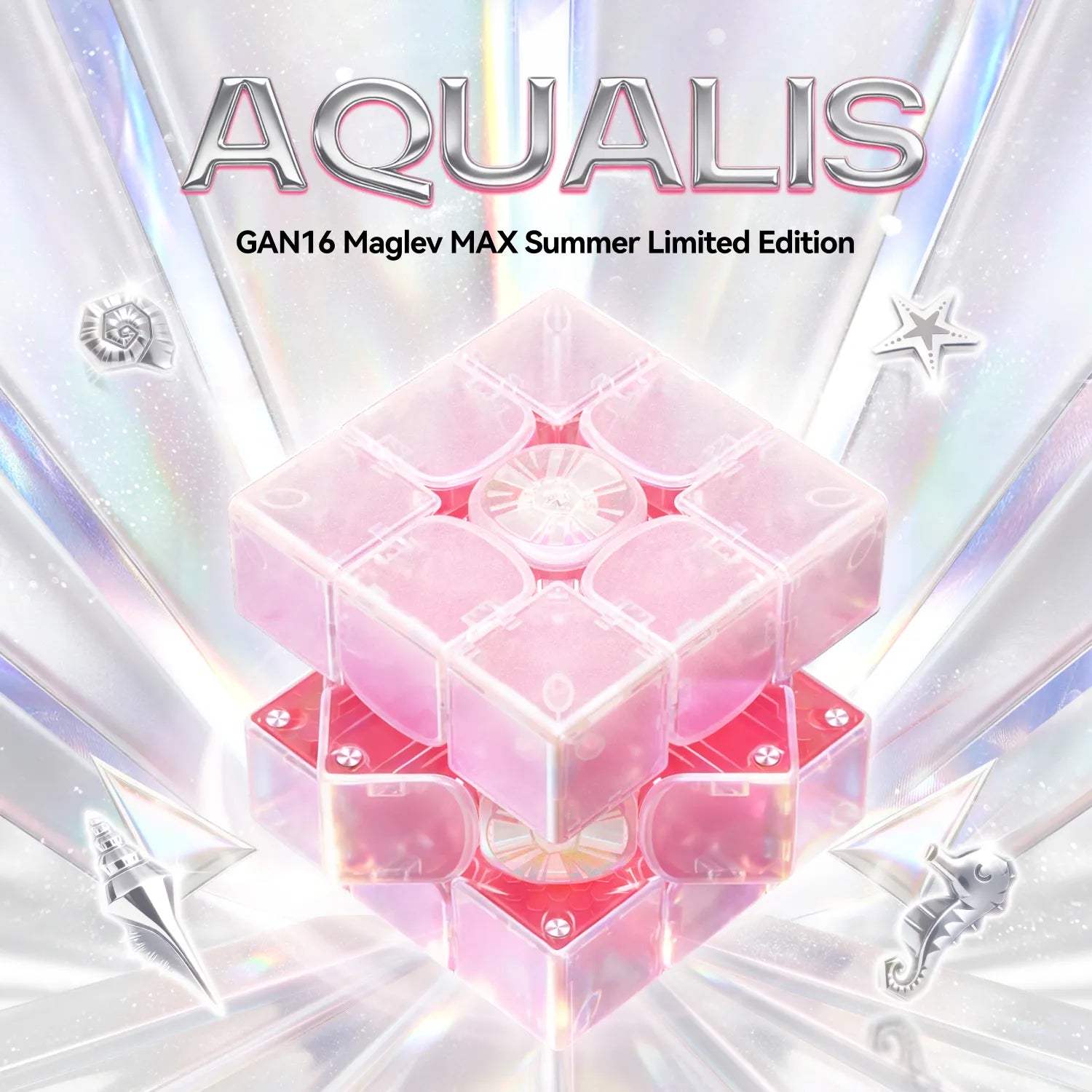 GAN 16 3x3 Max Aqualis (Magnetic, MagLev, Core Magnets, UV Coated) - Limited Edition