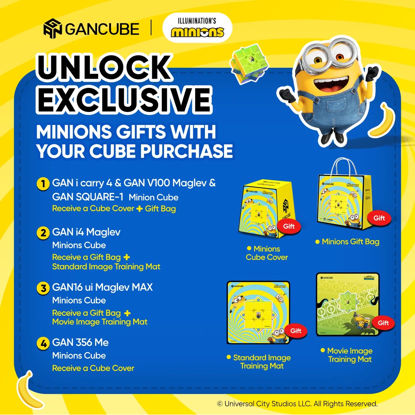 GAN356 M e Minions 3x3 GAN 356 ME (Frosted)