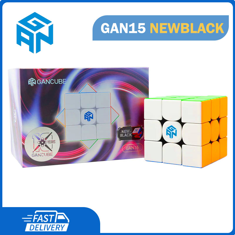 GAN 15 Maglev 3x3 New Black 2025 (Magnetic, MagLev, UV Coated)