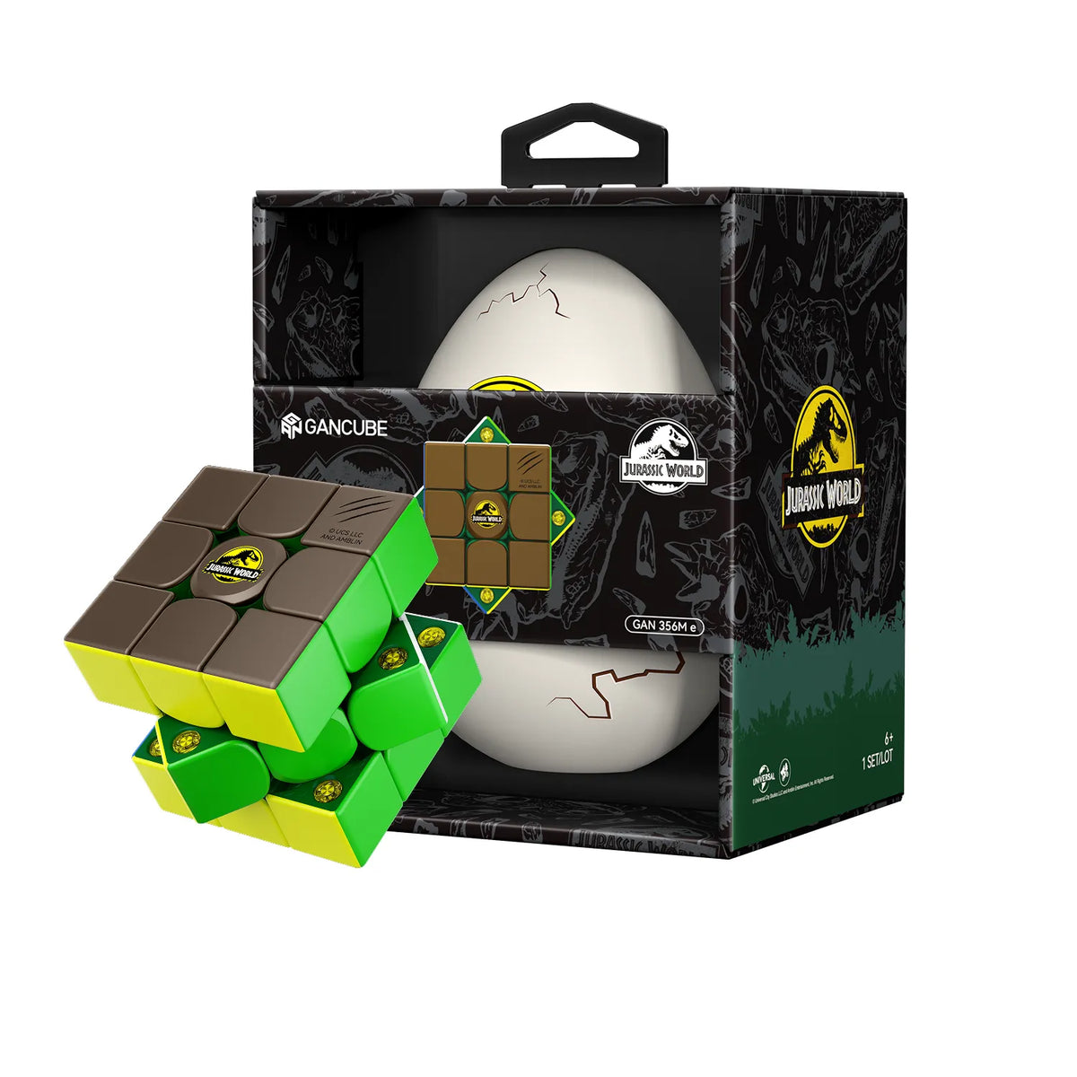 GAN 356 Me 3x3 Jurassic World Edition with Dinosaur-egg (Magnetic)