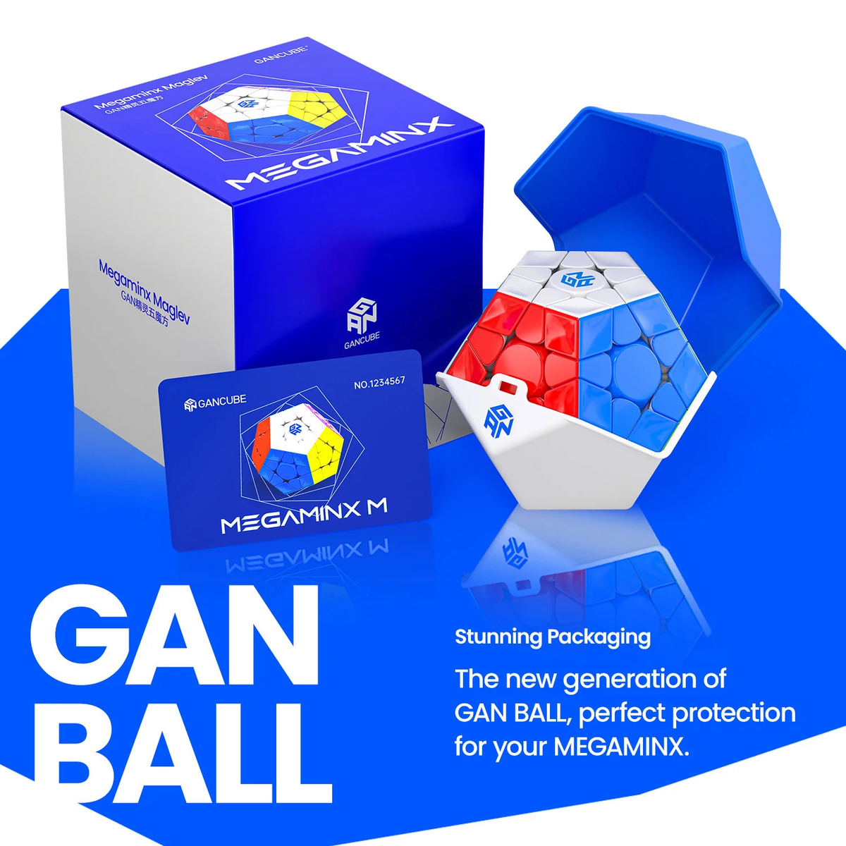 Gan Megaminx V2 Maglev  Black face UV