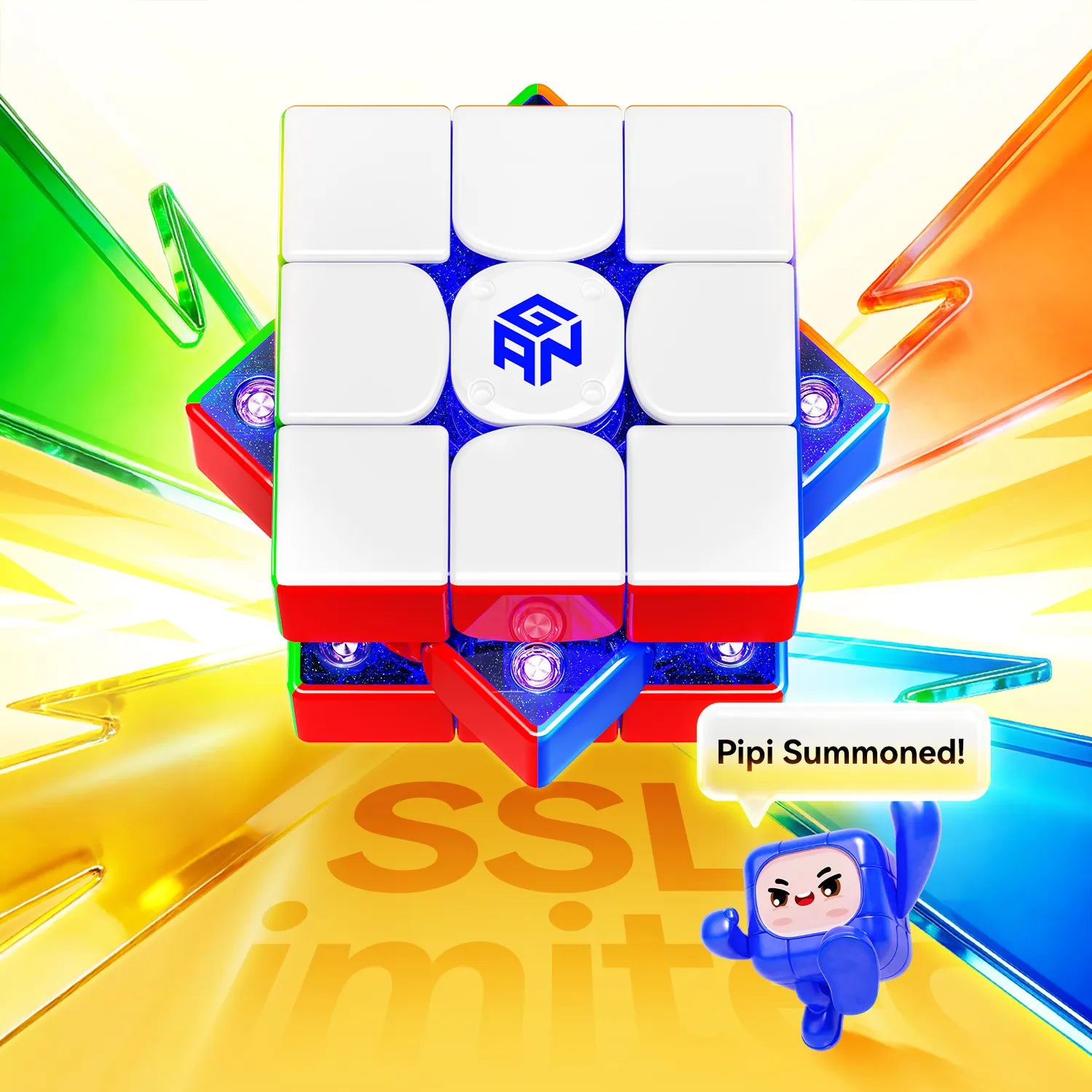 GAN i Carry 4 3x3 (Magnetic, UV Coated) - SSL Limited, Bluetooth Smart Cube