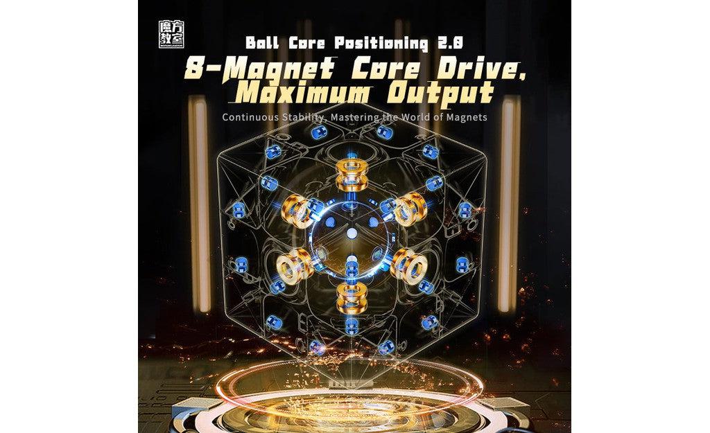 MOYU RS3M V5 Magnetischer 3x3x3 SpeedCube Stickerlos Profi-Ballkerne UV- Maglev-Magic-Cube für Kinder & Erwachsene (Magnetisches Doppelajustierungs-Version Cube-Robot