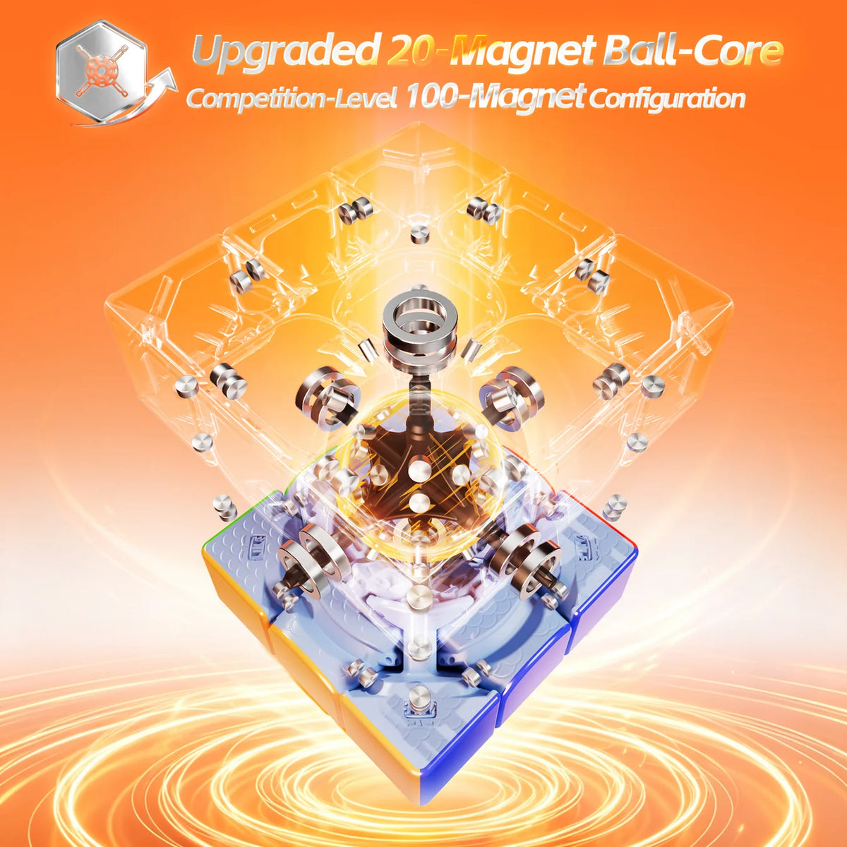 PBCube WR 3x3 (20-Magnet Ball-Core + MagLev + UV)