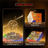 Super Aolong 3X3 19th Anniversary Edition Magnetic - (Magnetic, MagLev, 20-Magnet Ball-Core, UV Coated)