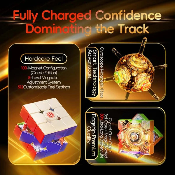 Super Aolong 3X3 19th Anniversary Edition Magnetic - (Magnetic, MagLev, 20-Magnet Ball-Core, UV Coated)
