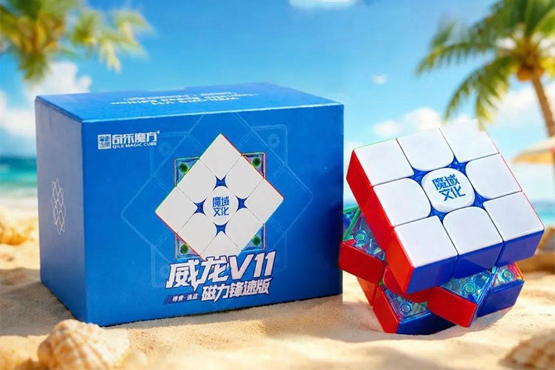 Moyu V11 Limited Edition Dragon-Themed Cube with Translucent Blue Internals