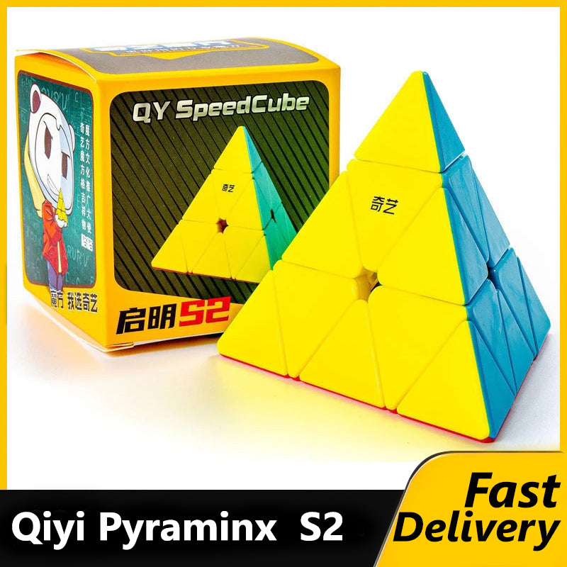 Qiyi Qiming Pyraminx ត្រីកោណ Pyraminx គូប Qi Ming