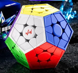 VIN Cube Azure Megaminx Nova (Magnetic, MagLev, Core Magnets, UV Coated)