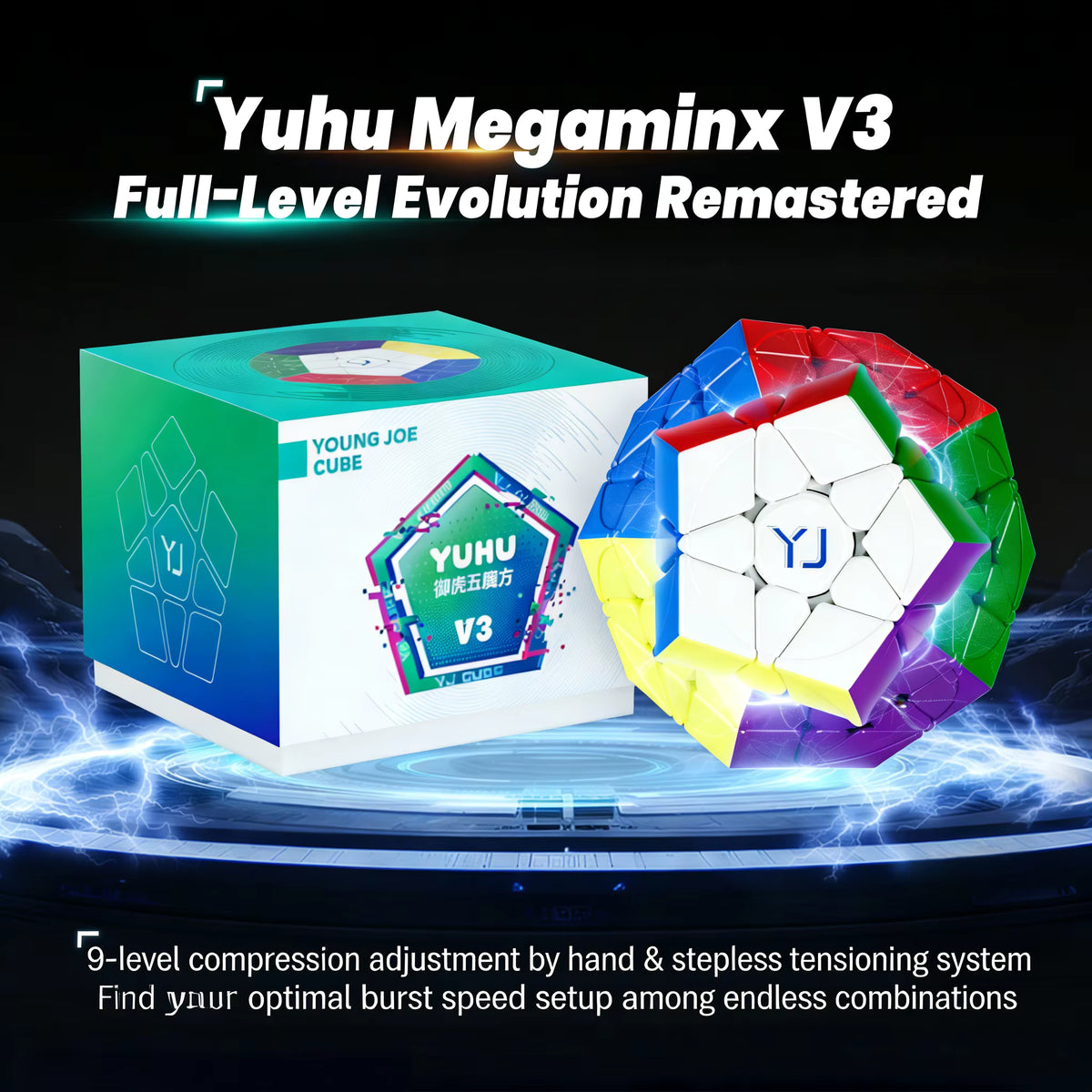YJ YuHu Megaminx V3 (Magnetic, MagLev, Ball-Core)