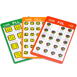 (1 Set 3 Cards) - Z-Cube CFOP Algorithm Card Set (PVC Plastic Edition) F2L PLL OLL