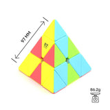 Qiyi Qiming Pyraminx ត្រីកោណ Pyraminx គូប Qi Ming
