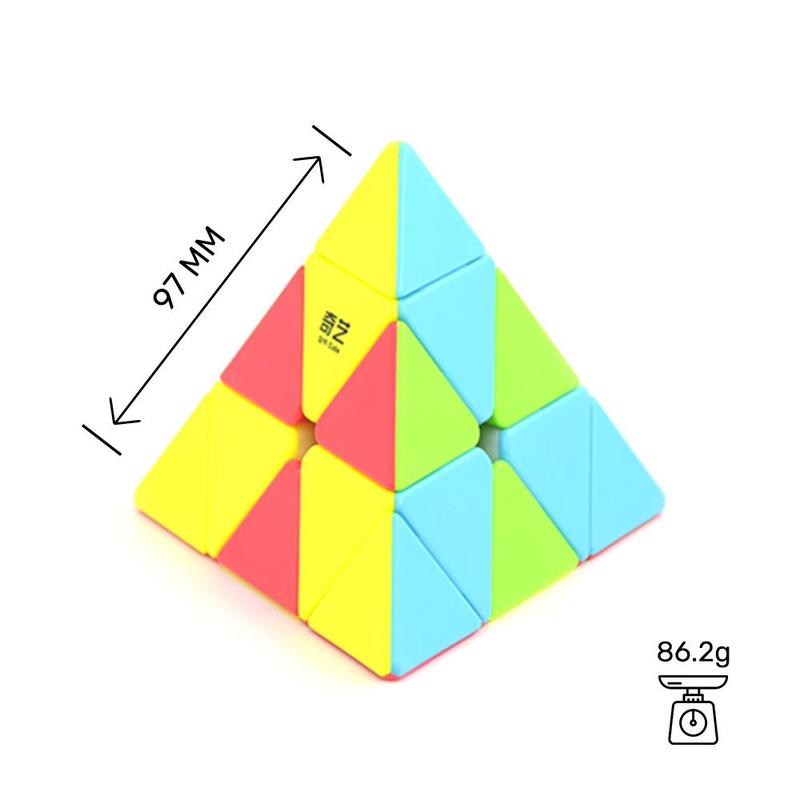 Qiyi Qiming Pyraminx ត្រីកោណ Pyraminx គូប Qi Ming
