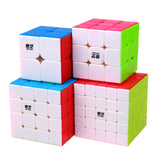 Qiyi Bundle 4in1 Knight 2x2 3x3 4x4 5x5 Stickerless