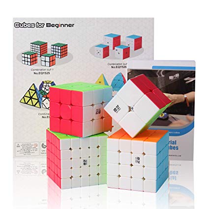 Qiyi Bundle 4in1 Knight 2x2 3x3 4x4 5x5 Stickerless